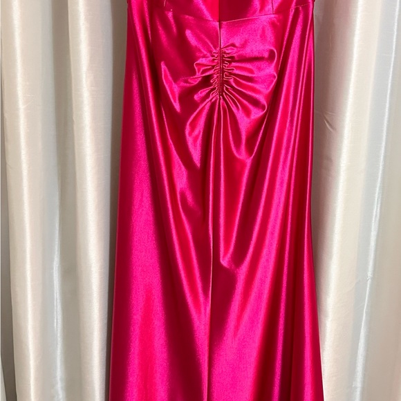 David Bridal Fuchsia Prom Dress - Picture 4 of 7